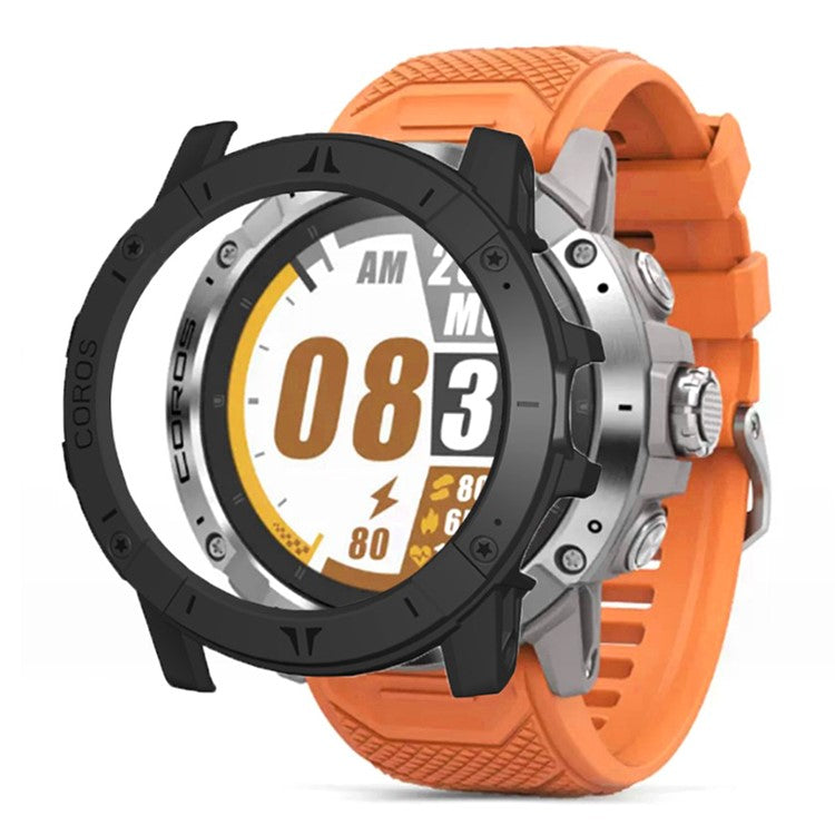 For Coros Vertix 2 Hard PC Case Hollow Edge Protector Bumper Frame Cover - Black