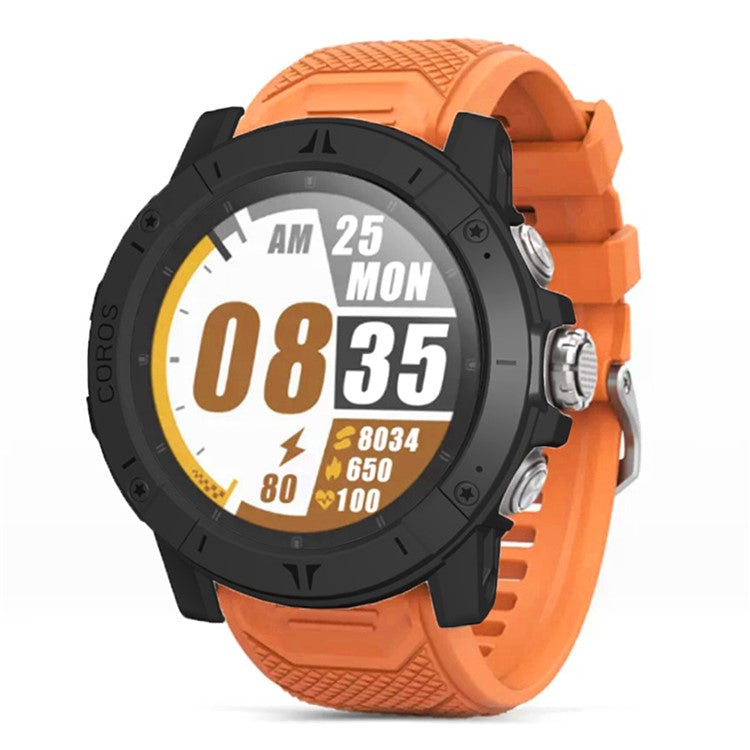 For Coros Vertix 2 Hard PC Case Hollow Edge Protector Bumper Frame Cover - Black