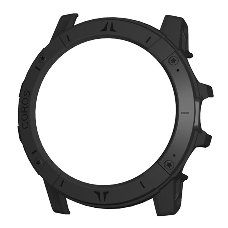 For Coros Vertix 2 Hard PC Case Hollow Edge Protector Bumper Frame Cover - Black