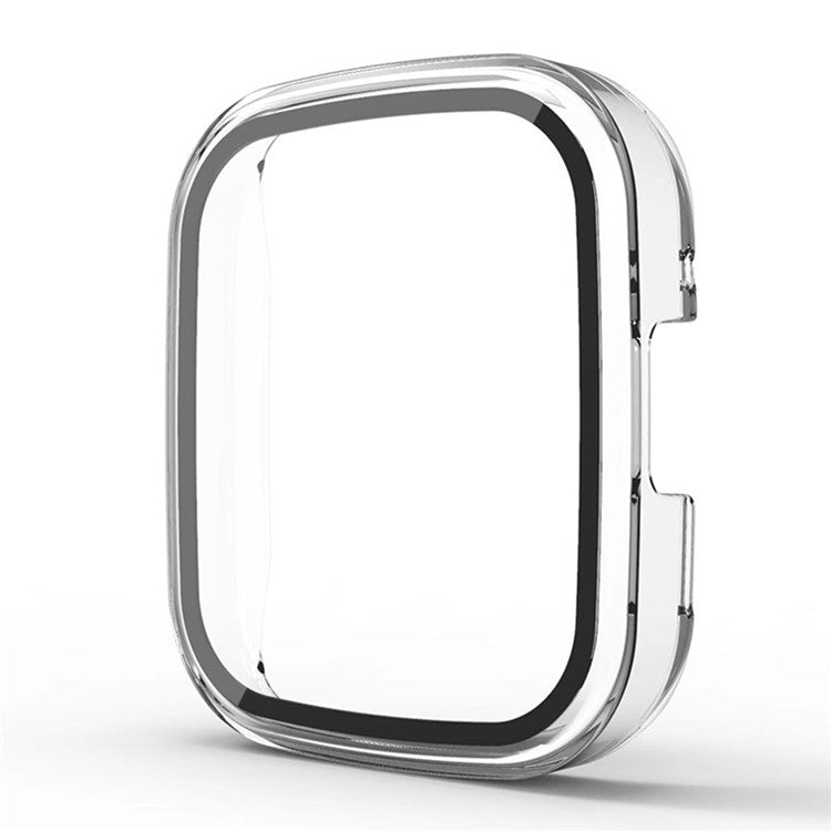 For Xiaomi Redmi Watch 3 Hard PC Watch Case Cover with Tempered Glass Screen Protector - Transparent