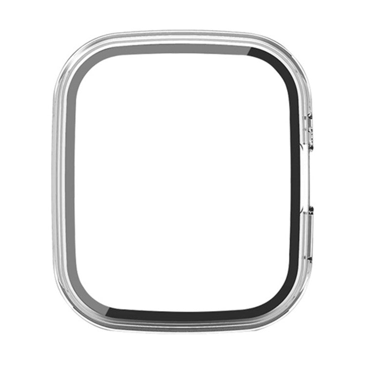 For Xiaomi Redmi Watch 3 Hard PC Watch Case Cover with Tempered Glass Screen Protector - Transparent