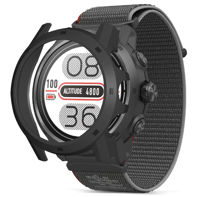 For Coros Apex 2 Pro Watch Frame Half Cover Hard PC Protective Case - Black