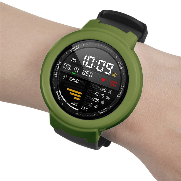 For Huami Amazfit Verge / Verge Lite Hard PC Frame Protective Bumper Shell Case - Army Green