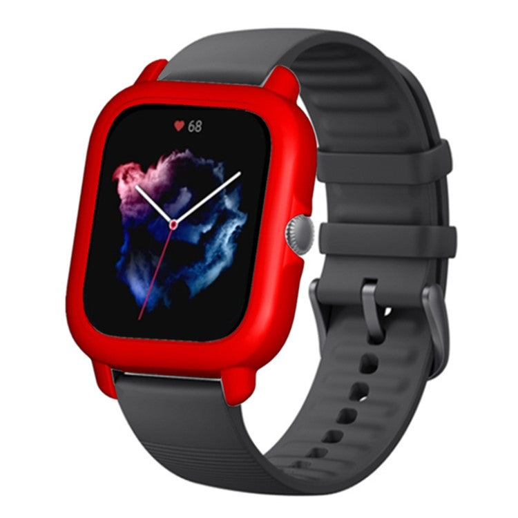 For Huami Amazfit GTS3 Protective Cover Frame Hard PC Hollow Watch Case - Red