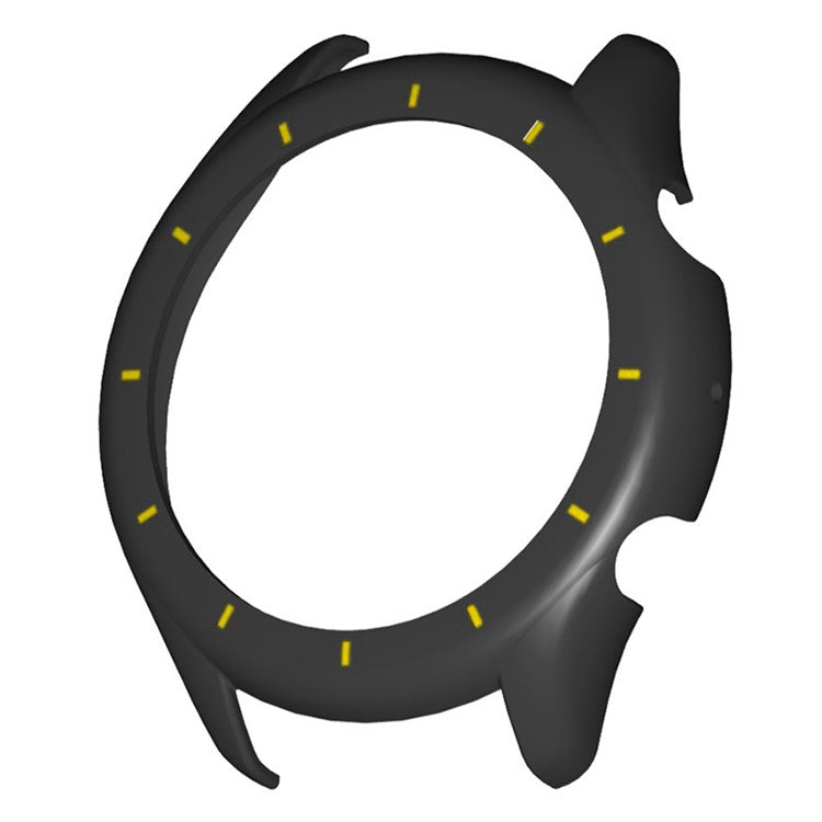 For Huami Amazfit GTR 3 / GTR 3 Pro Watch Case Hollow Hard PC Shockproof Cover Frame - Black+Yellow