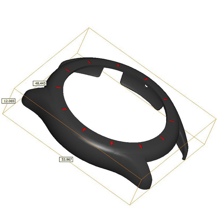 For Huami Amazfit GTR 3 / GTR 3 Pro Watch Case Hollow Hard PC Shockproof Cover Frame - Black+Yellow