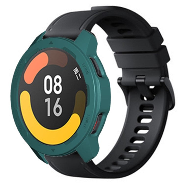 For Xiaomi Watch S1 Active / Watch Color 2 Protective Cover Hard PC Watch Case Hollow Frame - Midnight Green