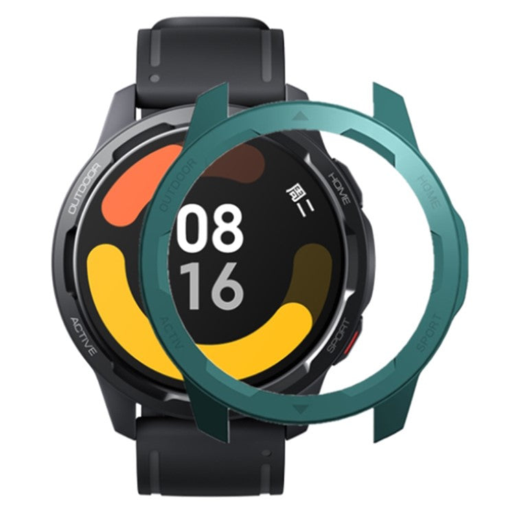 For Xiaomi Watch S1 Active / Watch Color 2 Protective Cover Hard PC Watch Case Hollow Frame - Midnight Green