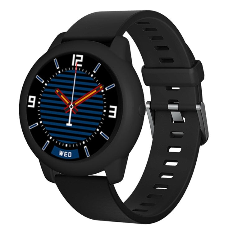 For Imilab KW66 Watch Case Half Protective Silicone Shockproof Cover - Black
