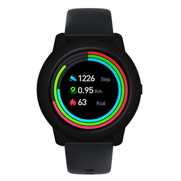 For Imilab KW66 Watch Case Half Protective Silicone Shockproof Cover - Black