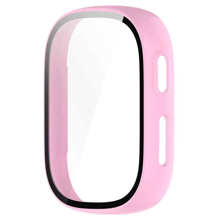 Hard PC Cover for Xplora X6 Play Watch Case with Tempered Glass Screen Protector - Pink