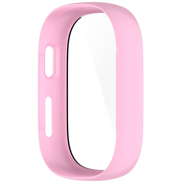Hard PC Cover for Xplora X6 Play Watch Case with Tempered Glass Screen Protector - Pink