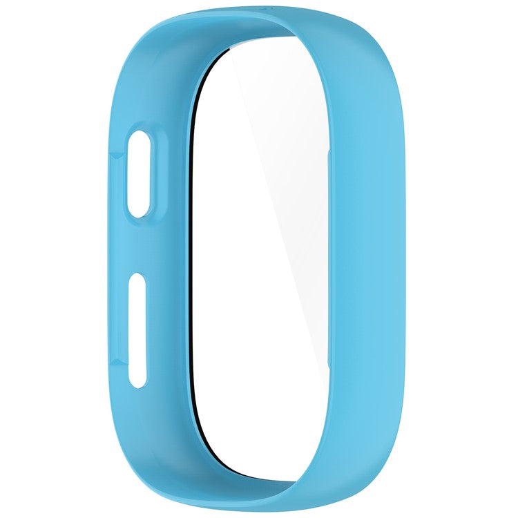 Hard PC Cover for Xplora X6 Play Watch Case with Tempered Glass Screen Protector - Blue