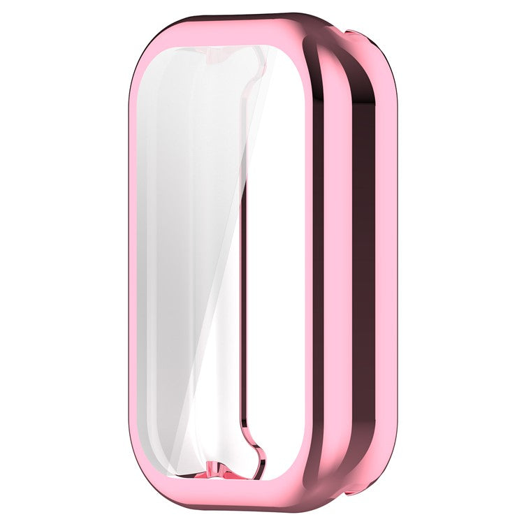 For Xiaomi Smart Band 8 Active / Redmi Band 2 TPU Watch Case Electroplating Frame Cover - Electroplating Pink
