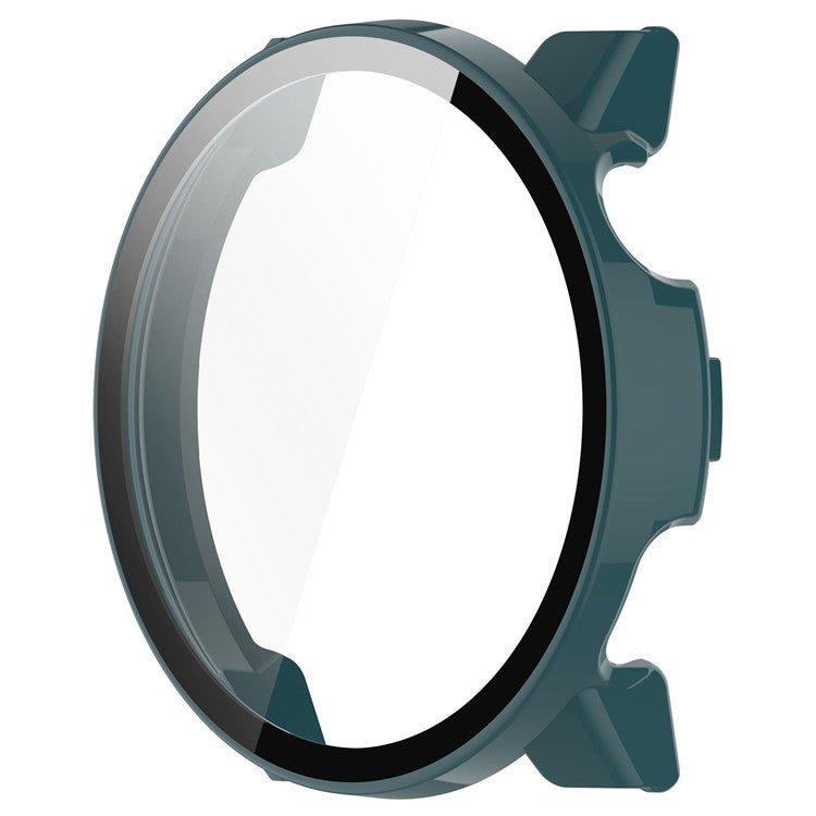 For Coros Pace 3 Protective Case Hard PC Watch Cover with Tempered Glass Screen Protector - Pine Needle Green