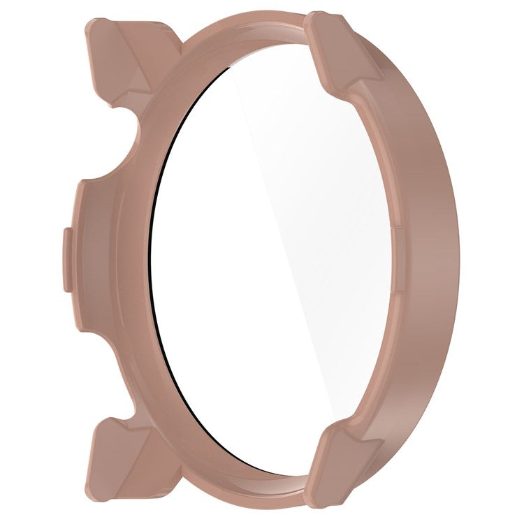 For Coros Pace 3 Protective Case Hard PC Watch Cover with Tempered Glass Screen Protector - Pink