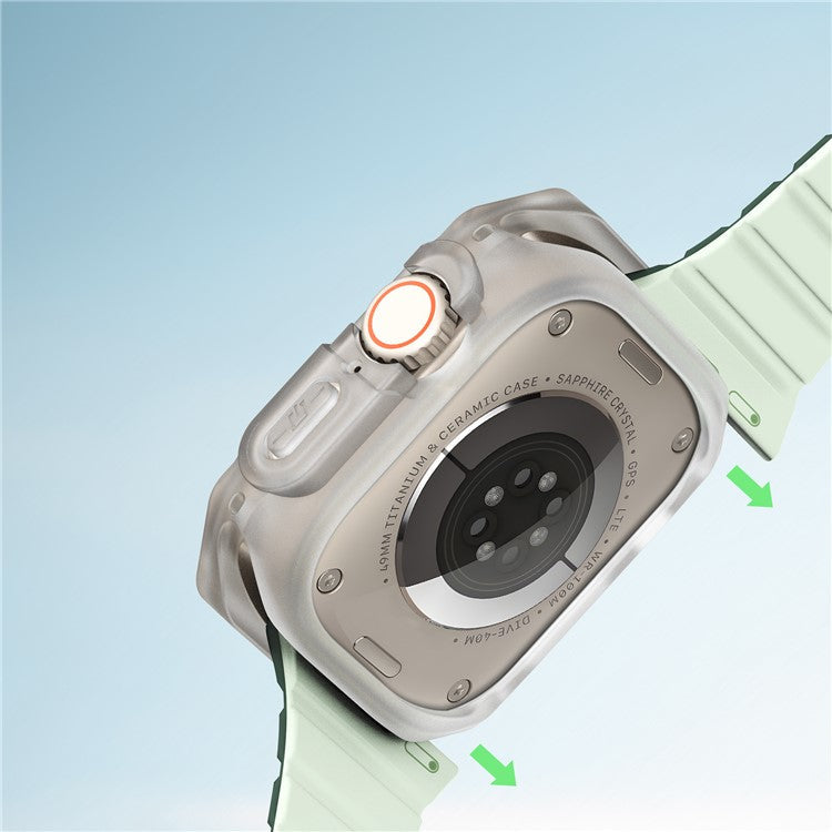 DUX DUCIS Tamo Series for Apple Watch Ultra 2 / Ultra 49mm Watch Case PC+Silicone Watch Cover Protector - Transparent White