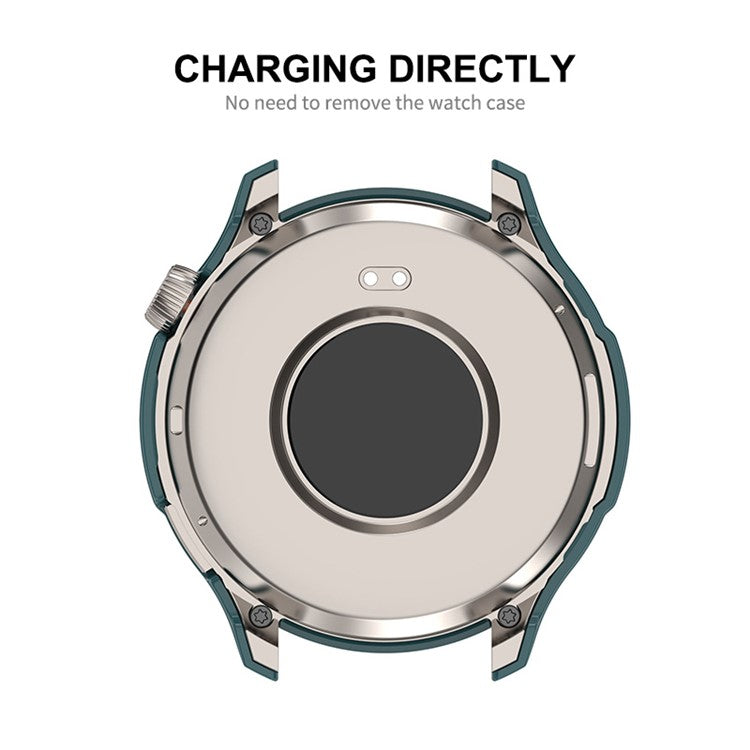 ENKAY HAT PRINCE For Huami Amazfit Balance Overall PC Watch Case with Tempered Glass Screen Protector - Black