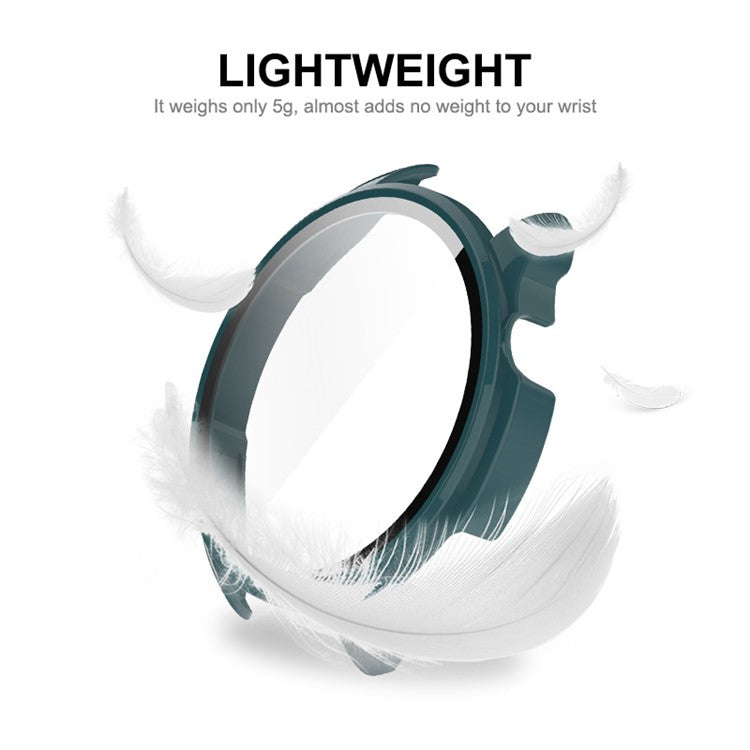 ENKAY HAT PRINCE For Huami Amazfit Balance Overall PC Watch Case with Tempered Glass Screen Protector - Dark Blue