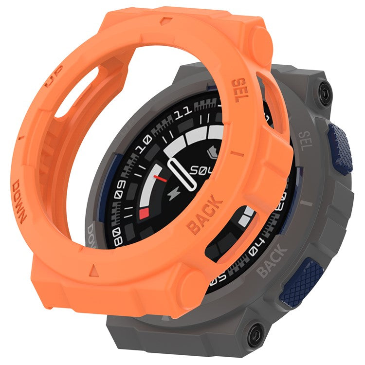 For Huami Amazfit Active Edge A2212 TPU Smartwatch Case Hollow Anti-collision Protective Frame - Orange