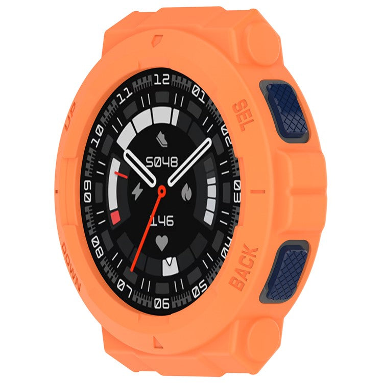 For Huami Amazfit Active Edge A2212 TPU Smartwatch Case Hollow Anti-collision Protective Frame - Orange