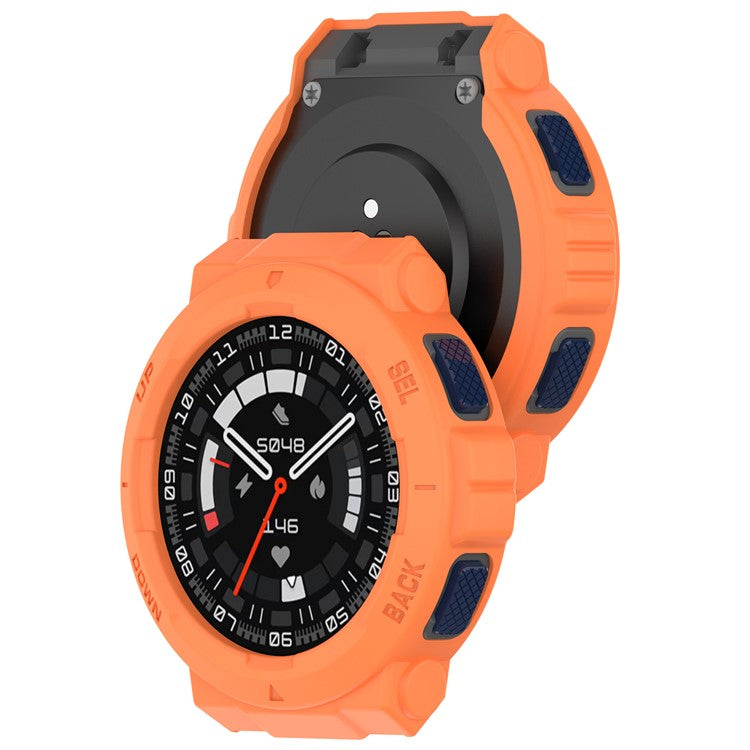 For Huami Amazfit Active Edge A2212 TPU Smartwatch Case Hollow Anti-collision Protective Frame - Orange