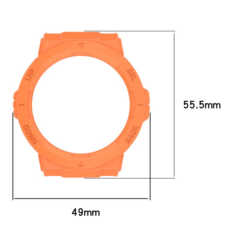 For Huami Amazfit Active Edge A2212 TPU Smartwatch Case Hollow Anti-collision Protective Frame - Orange