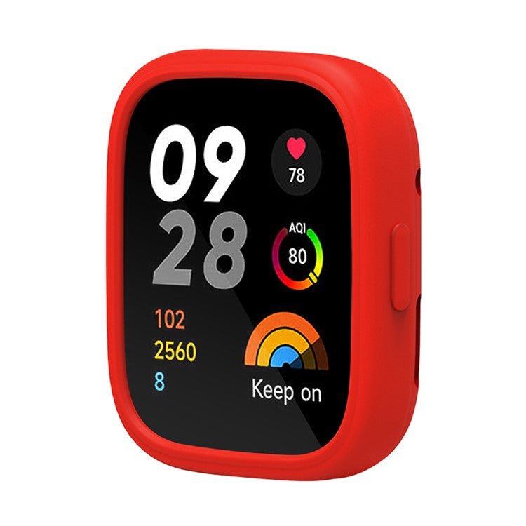 For Xiaomi Redmi Watch 3 Silicone Case Smart Watch Protective Case Cover - Red