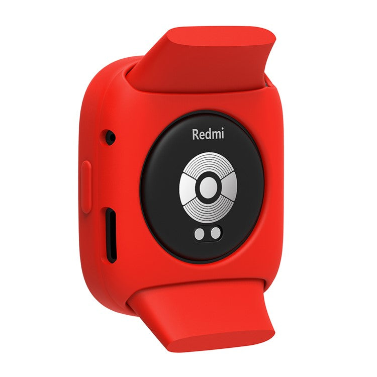 For Xiaomi Redmi Watch 3 Silicone Case Smart Watch Protective Case Cover - Red