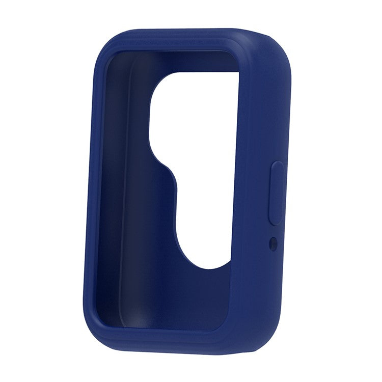 For Samsung Galaxy Fit3 Silicone Protective Cover Anti-Scratch Smart Watch Case - Navy Blue