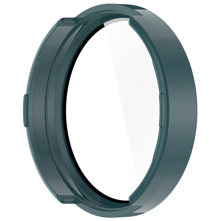 For Garmin Lily 2 Hard PC Watch Protection Case Cover with Tempered Glass Screen Film - Green