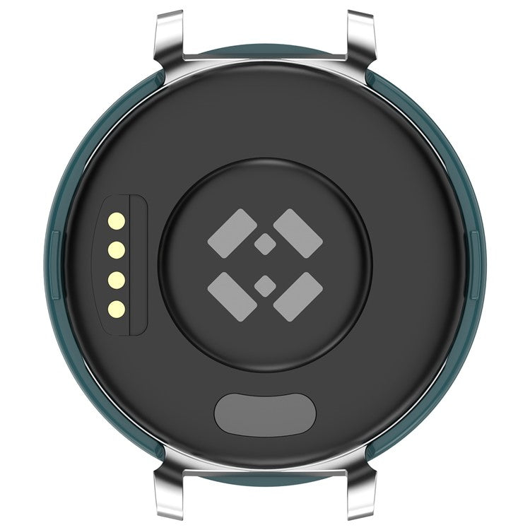 For Garmin Lily 2 Hard PC Watch Protection Case Cover with Tempered Glass Screen Film - Green