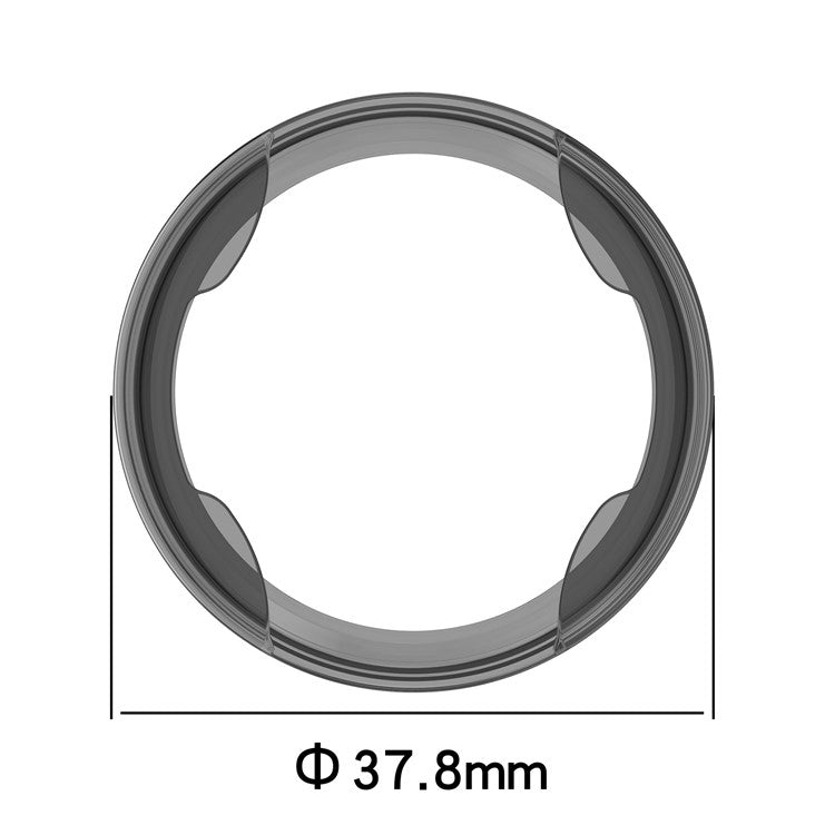 For Garmin Lily 2 Hollow-Out Shockproof TPU Watch Frame Case Smartwatch Protector - Transparent Purple