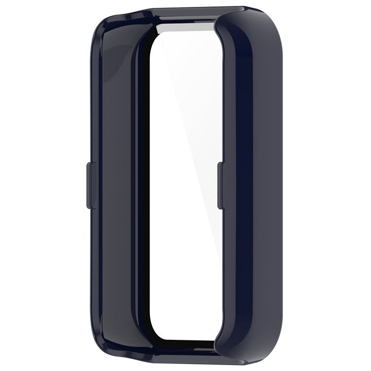 For Honor Band 9 Hard PC Watch Case Scratch Proof Cover with Tempered Glass Screen Film - Dark Blue