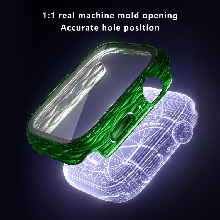 For Apple Watch Series 4 / 5 / 6 / SE / SE (2022) 40mm Watch Case Anti-Drop PC Cover + Tempered Film - Transparent Black