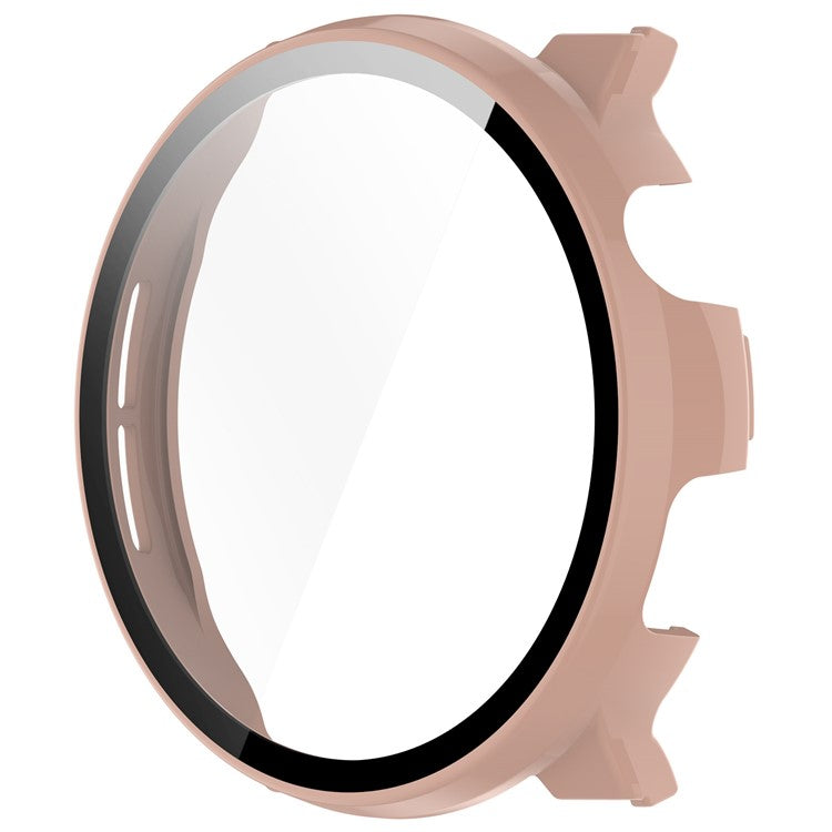 Hard PC Case for Mibro Watch Lite2 Watch Cover with Tempered Glass Screen Film - Pink