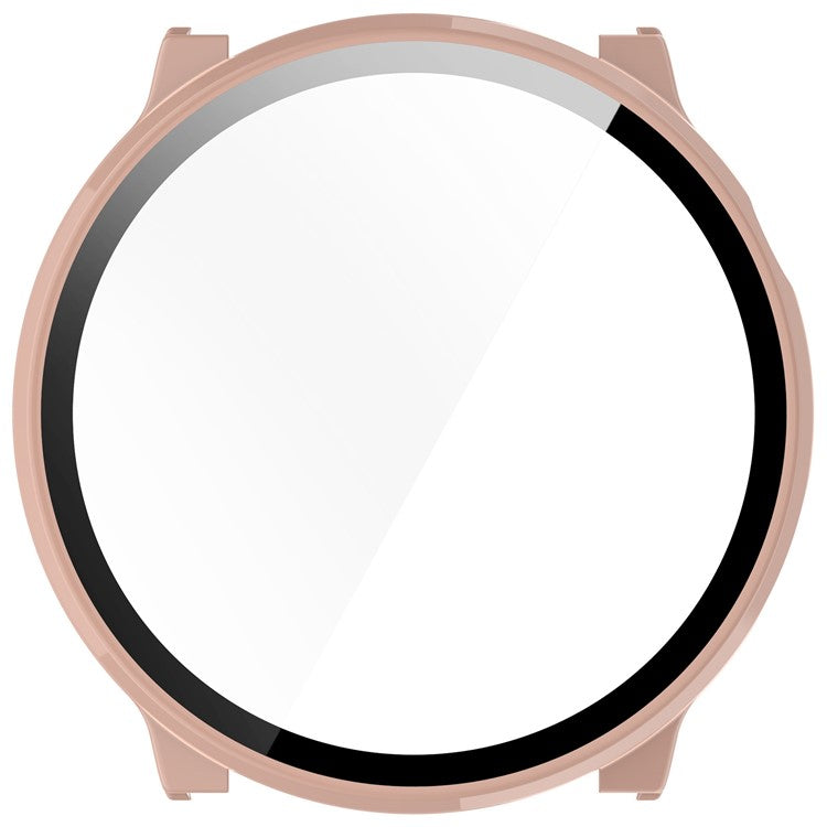 Hard PC Case for Mibro Watch Lite2 Watch Cover with Tempered Glass Screen Film - Pink