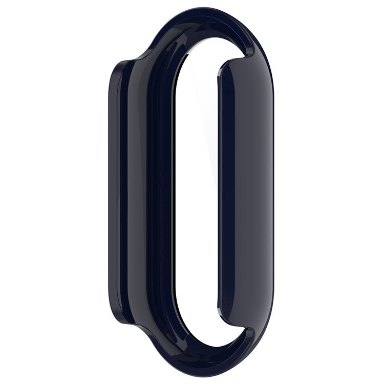 For Xiaomi Smart Band 8 / 8 NFC PC Case+Glossy Style Tempered Glass Screen Protector - Dark Blue