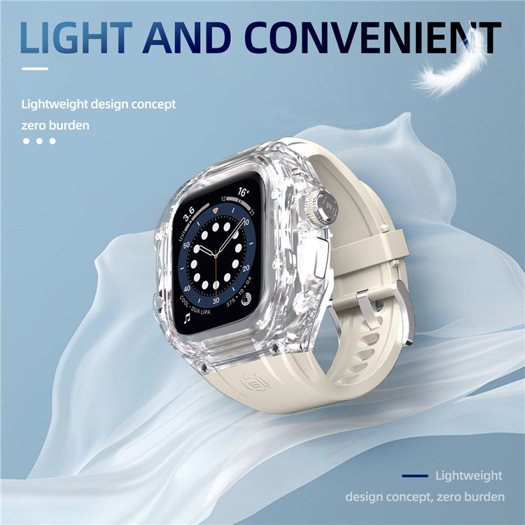 SHELLBOX For Apple Watch Ultra 49mm / Ultra 2 49mm PC Watch Protective Case with Strap - White