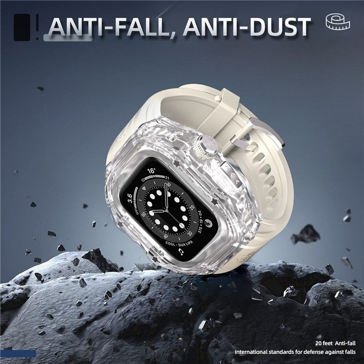 SHELLBOX For Apple Watch Ultra 49mm / Ultra 2 49mm PC Watch Protective Case with Strap - White