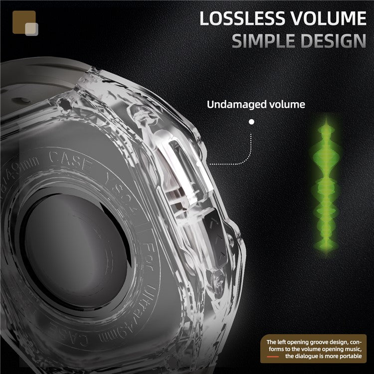 SHELLBOX For Apple Watch Ultra 49mm / Ultra 2 49mm PC Watch Protective Case with Strap - White