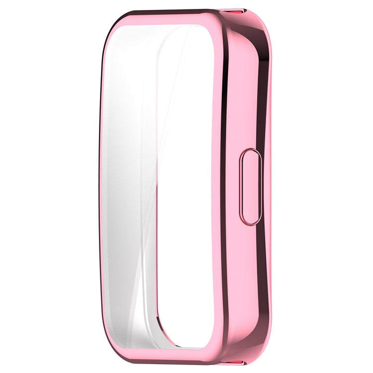 For Huawei Band 9 / 9 NFC / 8 / 8 NFC TPU Watch Protective Case Electroplating Full Coverage Shell - Pink