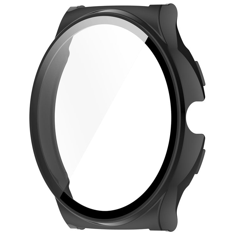 For Haylou Solar Lite (R001) Hard PC Watch Frame Cover with Tempered Glass Screen Film - Black