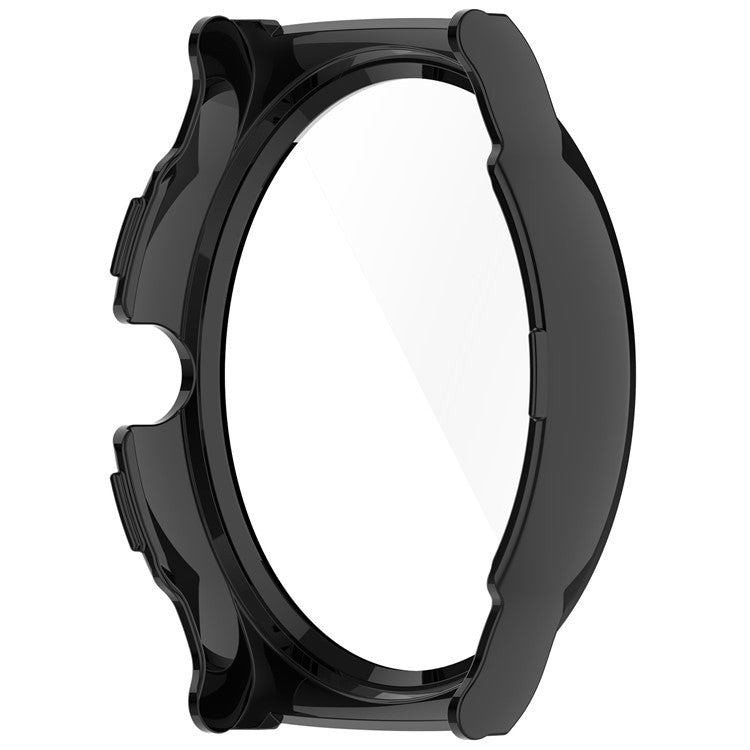 For Haylou Solar Lite (R001) Hard PC Watch Frame Cover with Tempered Glass Screen Film - Black