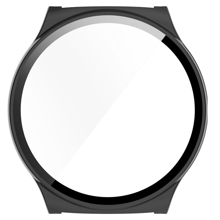 For Haylou Solar Lite (R001) Hard PC Watch Frame Cover with Tempered Glass Screen Film - Black