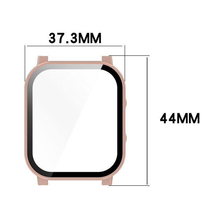 For Haylou Smart Watch 2 LS02 Anti-drop PC Watch Case with Built-in Tempered Glass Film - Transparent