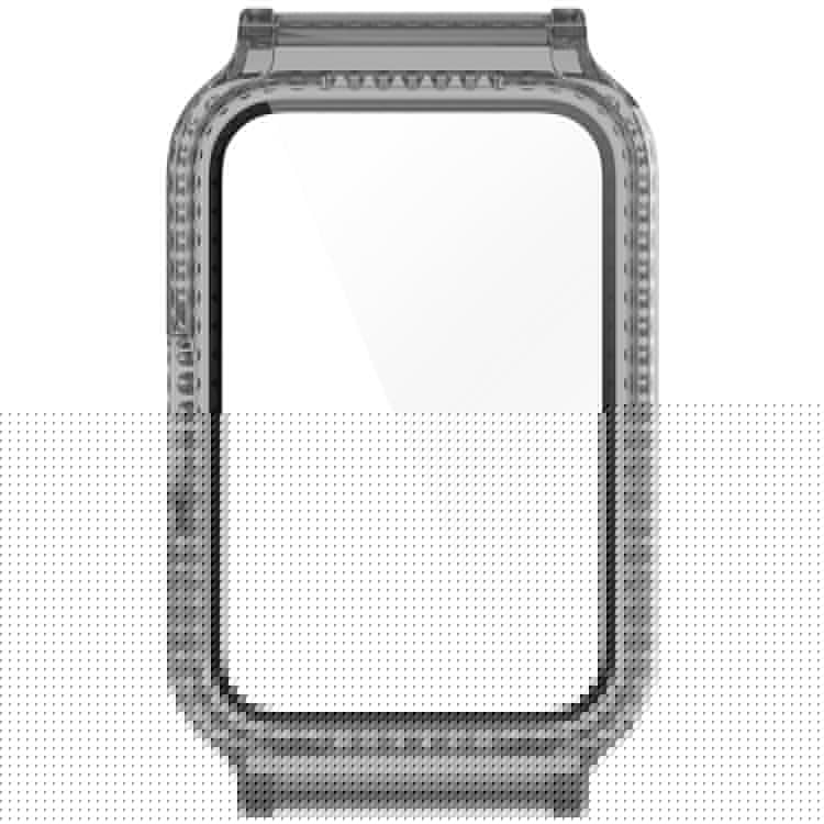 Watch Case for Samsung Galaxy Fit3 Rhinestone Decor PC Cover with Tempered Glass Screen Film - Transparent Black