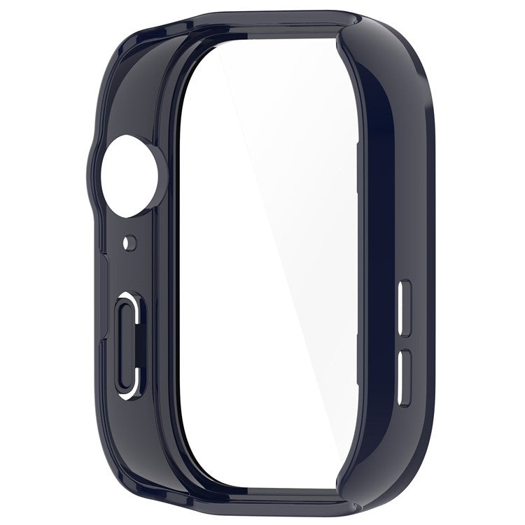 For Huawei Watch Fit 3 Watch Case PC Frame with Tempered Glass Screen Protector - Ink Blue