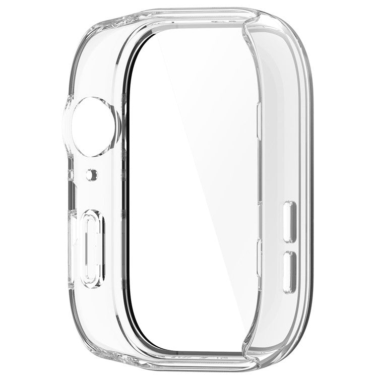 For Huawei Watch Fit 3 Watch Case PC Frame with Tempered Glass Screen Protector - Transparent White