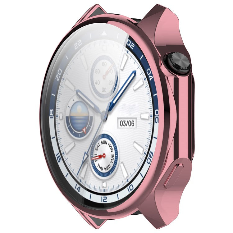 For Oppo Watch X / OnePlus Watch 2 Case Full Coverage Electroplating TPU Watch Cover - Pink